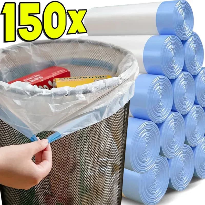 Sacco per immondizia con coulisse Cucina portatile per uso domestico Addensato Grande dormitorio per studenti Chiusura automatica Lat Sacchetto di plastica spesso
