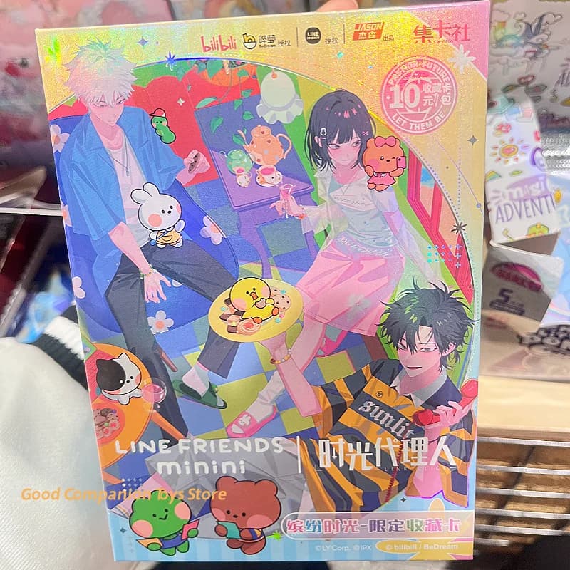 Disponibile Link Click X LINE FRIENDS Co-Branded Colorato Time Card Series Collezione di carte Animazione Periferia dei cartoni animati Regali giocattolo