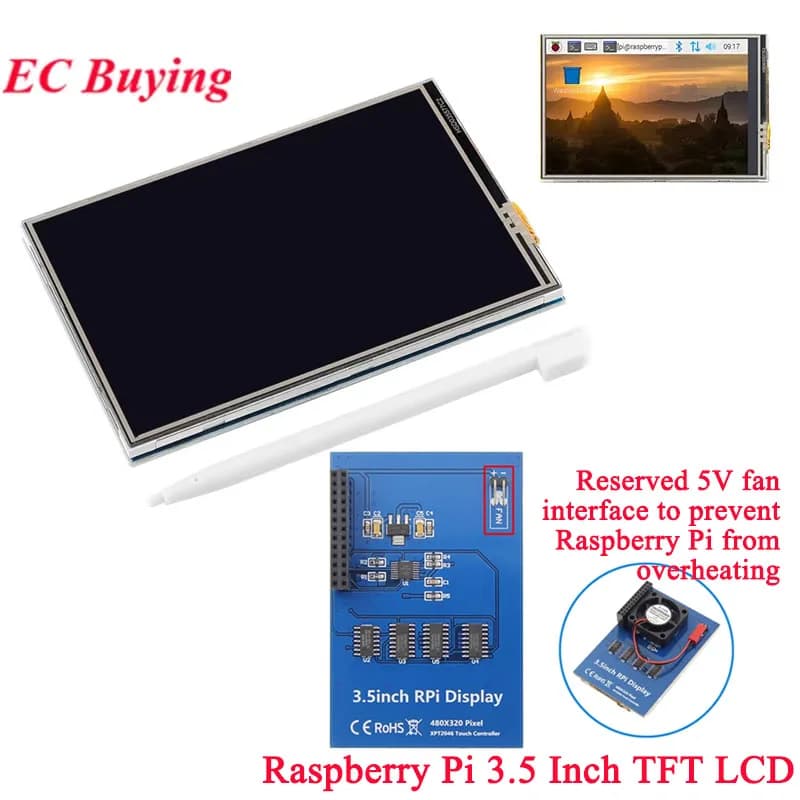 3.5 Inch TFT LCD Touch Screen Display Module 320x240 ILI9486 SPI Driver Interface for Raspberry Pi A + B B + 2B 3B + 4B
