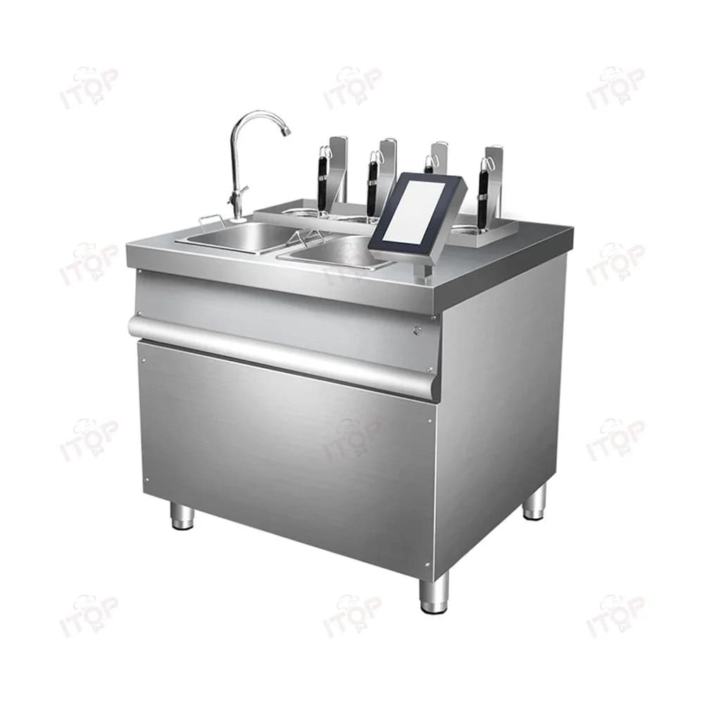 Cuocipasta Automatico Professionale, Attrezzatura per Ristoranti, Macchina Elettrica Commerciale per Cuocere Spaghetti, Gyoza e Ramen