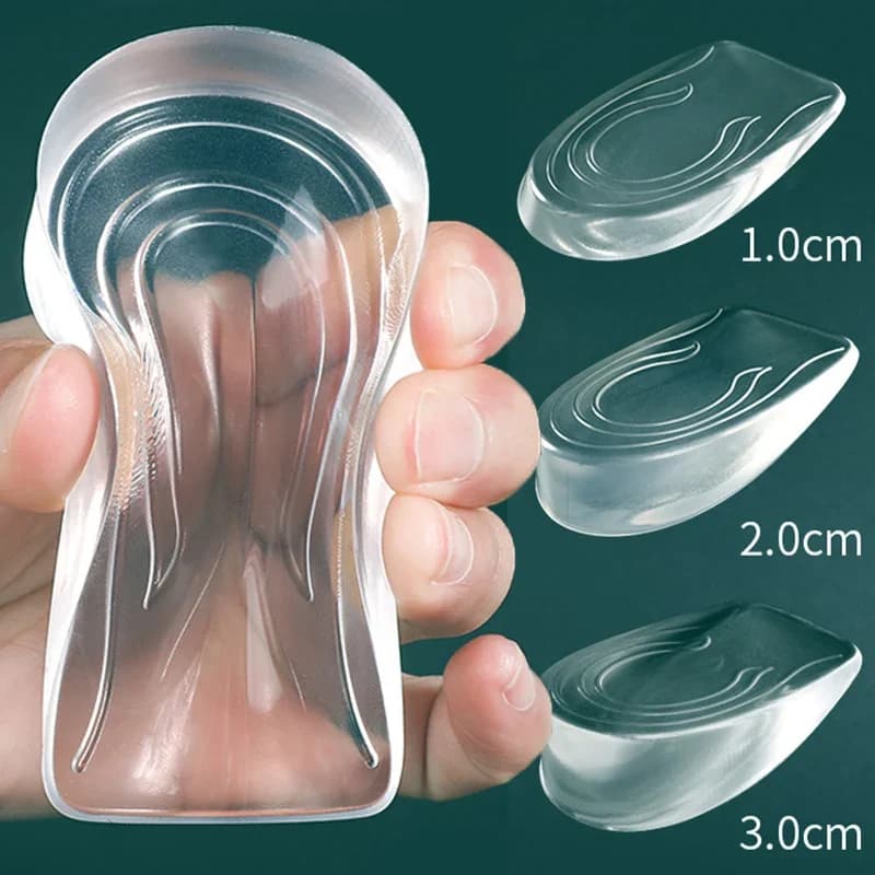 1-3cm Invisible Height Increase Insole Soft Silicone Gel Insoles for heel spurs pain Foot Massager Care cushion Half Heel Insole