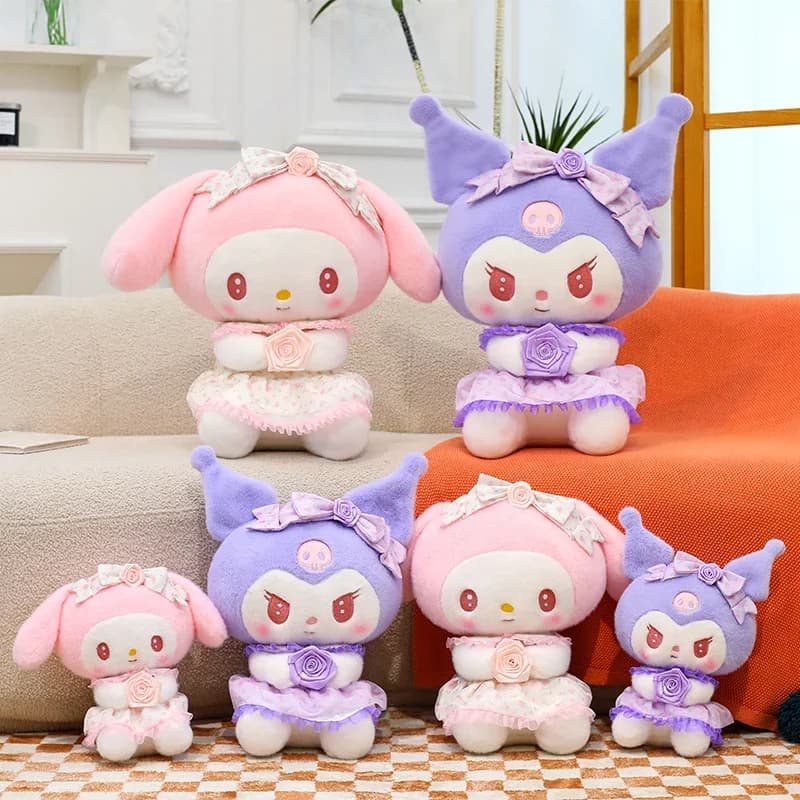 Sanrio Hello Kitty Kuromi My Melody Cinnamoroll Peluche Animali Bambole Cuscini per dormire per bambini Bambola di pezza Regalo di compleanno