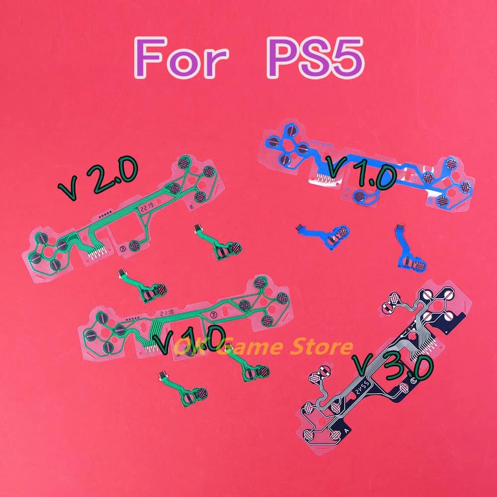 50 set di pellicola conduttiva originale LR chiave a croce pulsante flessibile cavo a nastro per Playstation5 PS5 V1 V2 V3 accessori per parti di riparazione