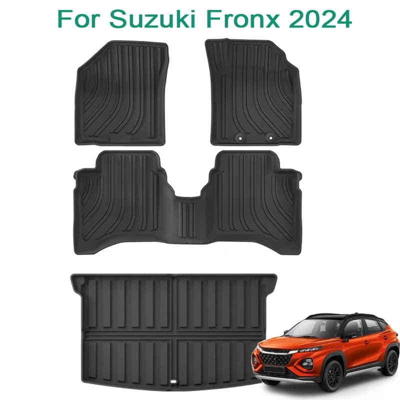 Tappetini RHD per Suzuki Fronx 2024 Tappetini per auto TPE Tappetino impermeabile Cargo Liner Guida a destra 2025 Tappetino per bagagliaio
