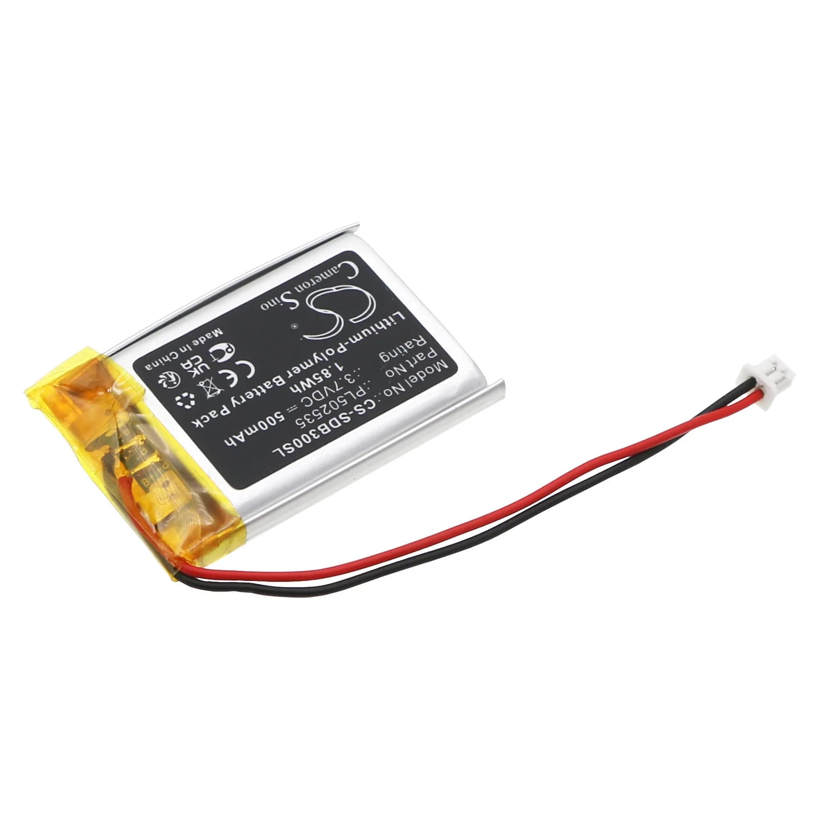 Batteria per SSDB3, U9K-DB3000, Video Doorbell Pro PN: PL502535 500mAh / 1.85Wh