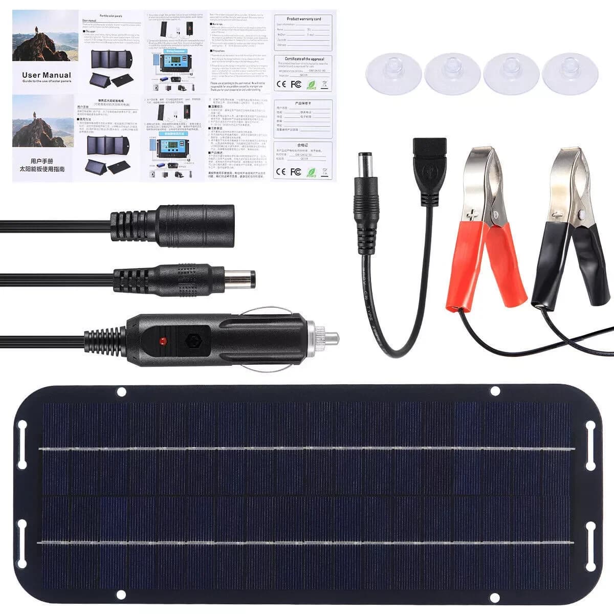 1PC 30W 12V Kit Pannello Solare Portatile Ricaricabile Pannello Solare Esterno Cella Solare Caricatore di Energia Caravan Accessori Moto
