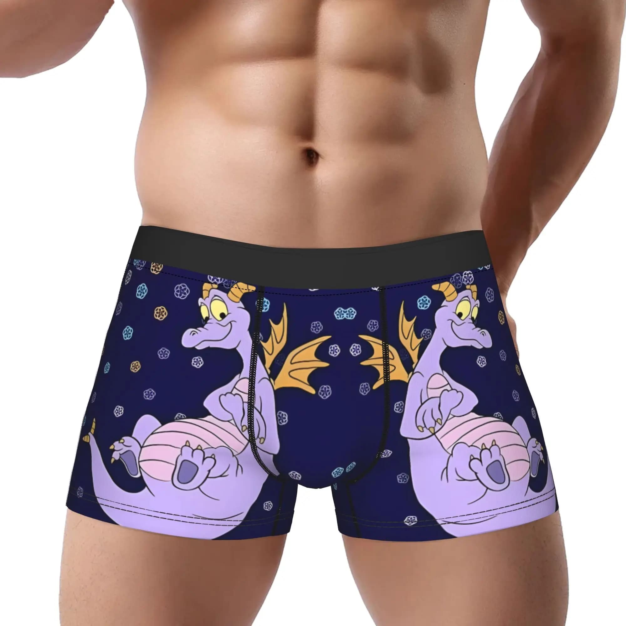 1 pezzo Disney Figment Fun Cute Funny Underpants Homme Man Underwear Ventilate Shorts Boxer Briefs