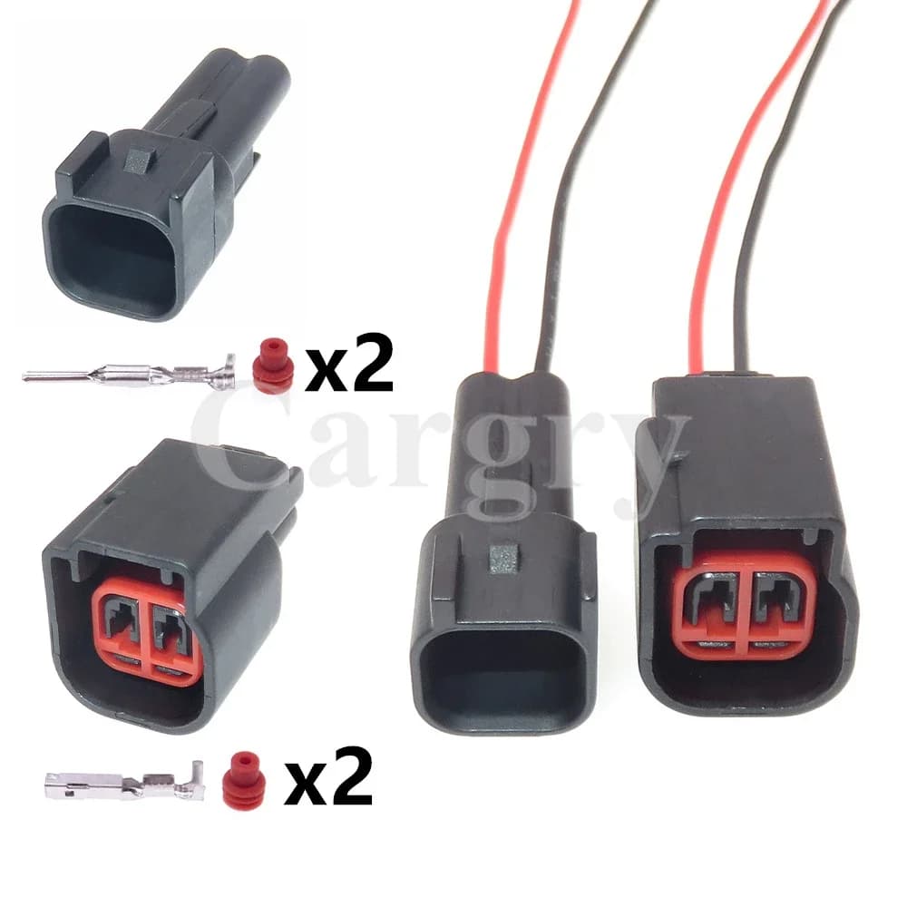 1 Set Connettore Impermeabile 2P per Auto Ford Mondeo, Presa AC per Assemblaggio, Cablaggio Clacson Centrale Auto, Spina