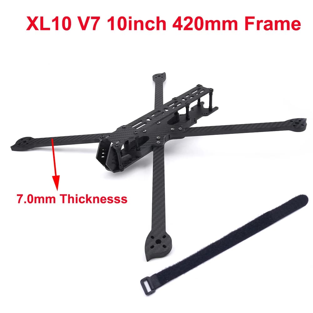 XL10 V7 10 pollici 420 420mm interasse 7.0mm spessore braccio TrueX telaio in fibra di carbonio 10 ''per Drone Freestyle FPV RC a lungo raggio