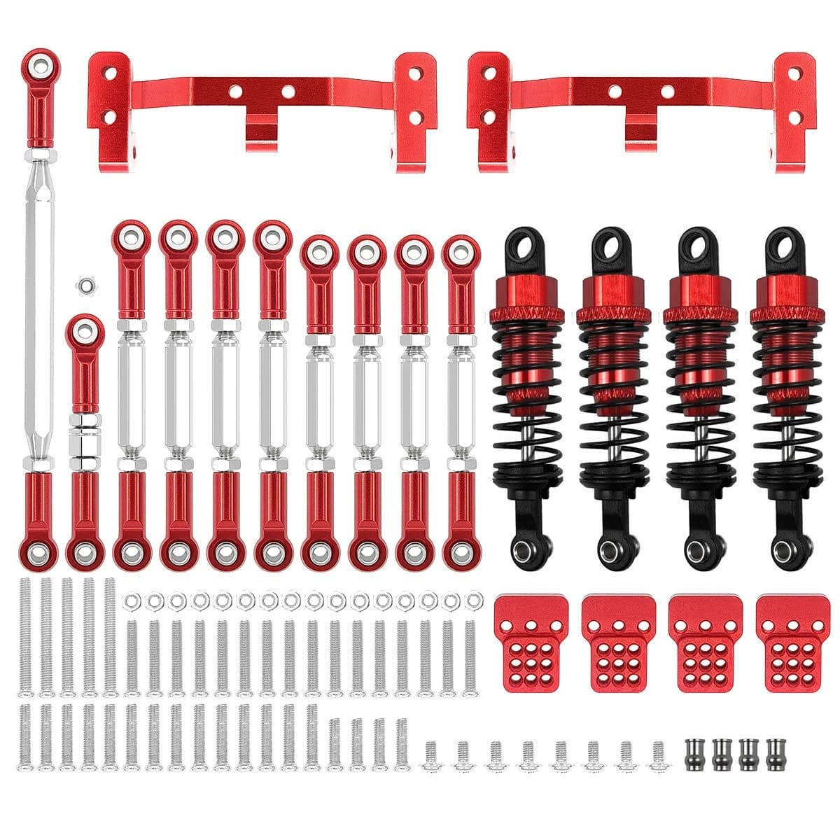 Set di ammortizzatori per supporto per asta di trazione con asta di collegamento per telaio in metallo per MN D90 MN99S RC accessori per parti di aggiornamenti per auto