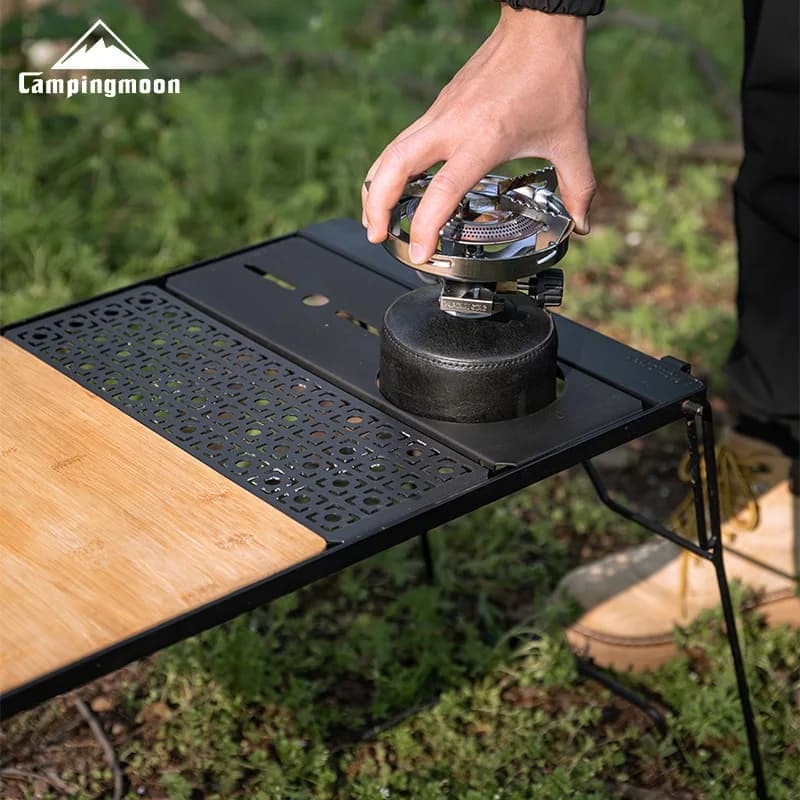 CAMPINGMOON JP-12 Fornello Portatile da Campeggio e Picnic Giapponese, Tavolo da Cucina Mobile Combinato IGT