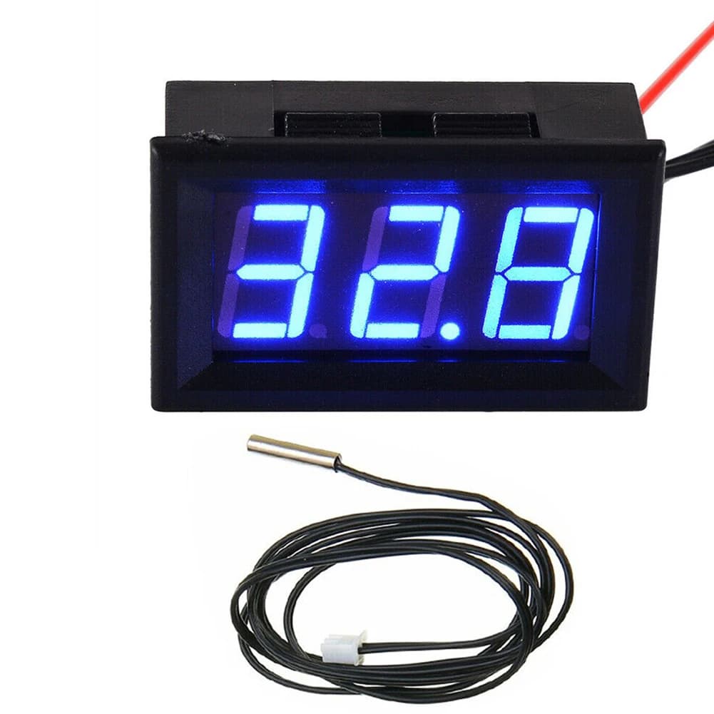 Termometro digitale a LED 10K/B3950 Sonda metallica Termometro digitale a LED Sensore di temperatura Misuratore 50~110 ° Rilevatore C