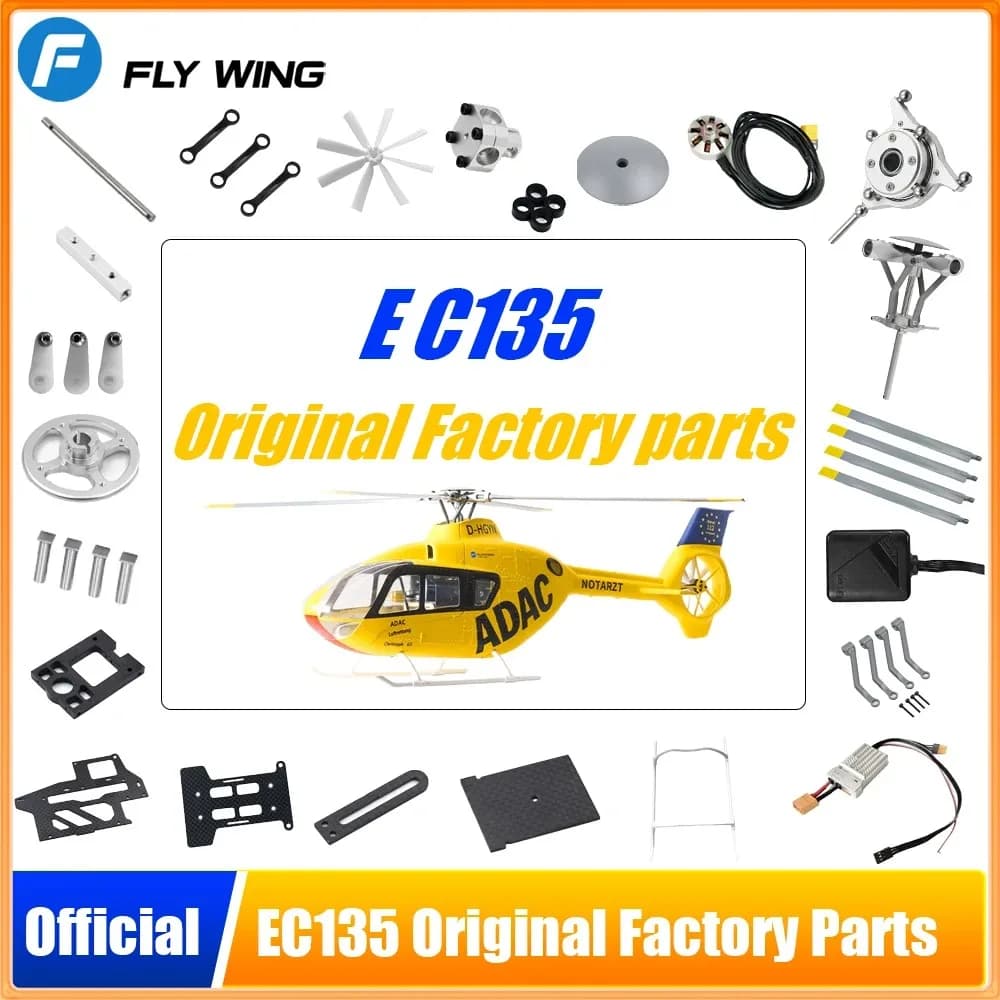 FLYWING EC135 parti di elicotteri in scala EC135 RC Accessori per elicotteri Lama Gear Motor ESC Rotore Testa Coda Servo Parti originali