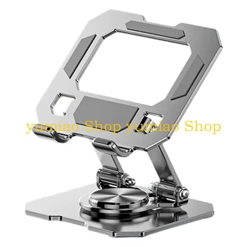 587B Foldable Carbon Steel Tablets Stand With Thickened Panel Rotating Base Laptop Holder For Home Office Travel