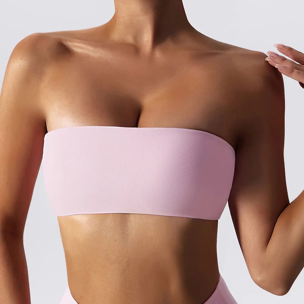 Reggiseno da yoga da donna Reggiseno sportivo senza spalline Reggiseno da palestra da donna Push Up con cinturino sottile Top sportivo quotidiano Reggiseno da yoga fitness senza spalline
