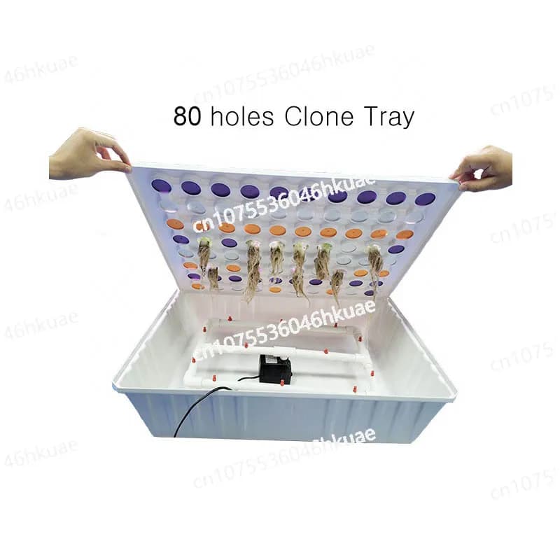 Home Garden Hydroponic Seedling Tray ABS Nursery Pot Aeroponic Planting Tray With Water Sprinkler System