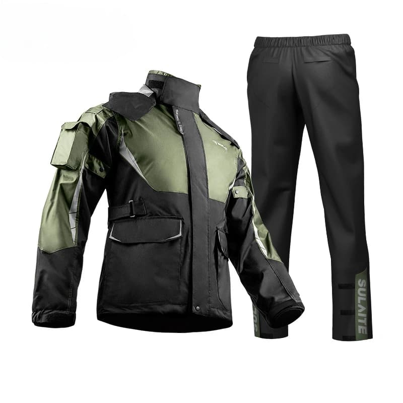 Uomo donna impermeabile moto Rider tuta impermeabile Set impermeabile leggero riflettente per giacca da equitazione pantaloni Set