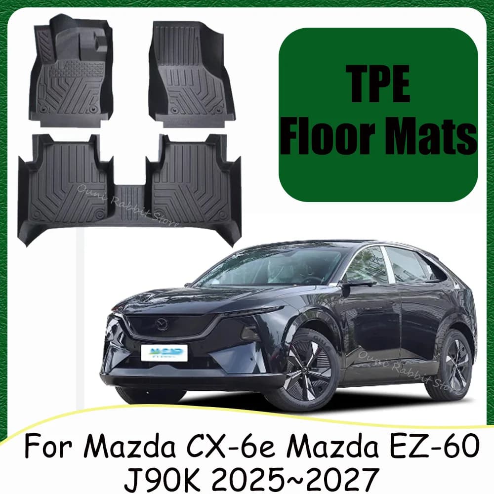 For Mazda CX-6e EZ-60 J90K 2025 ~ 2027 2026 LHD Auto TPE scratch-resistant carpets Pad protection Interior accessories