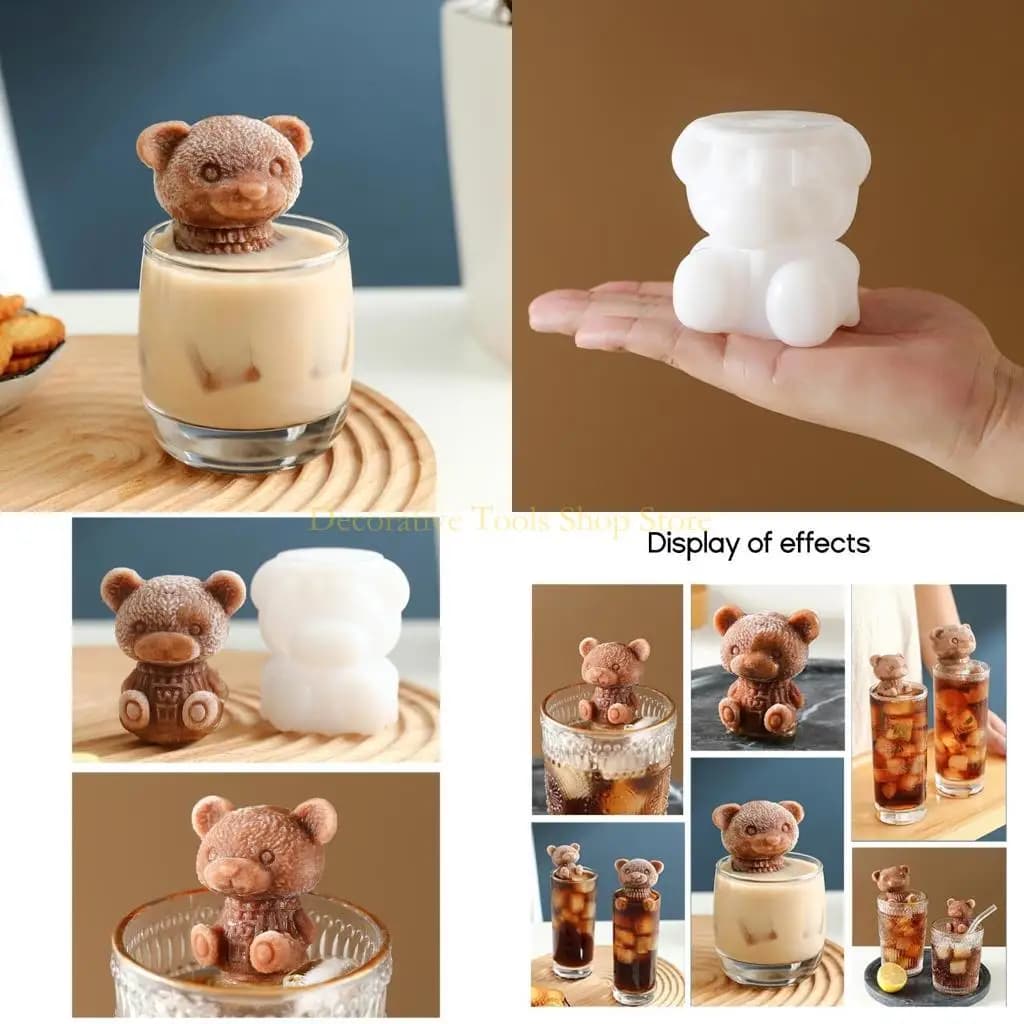 QX2E Stampo per cubetti ghiaccio per birra carino per preparare cioccolato, caramelle, candele, sapone fatto a mano