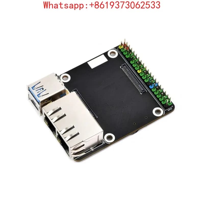 Mini Scheda Base Ethernet Gigabit Doppia / Kit Mini-Computer Progettato per Raspberry Pi Compute Module 5 (NON Incluso) per Tutti i Va