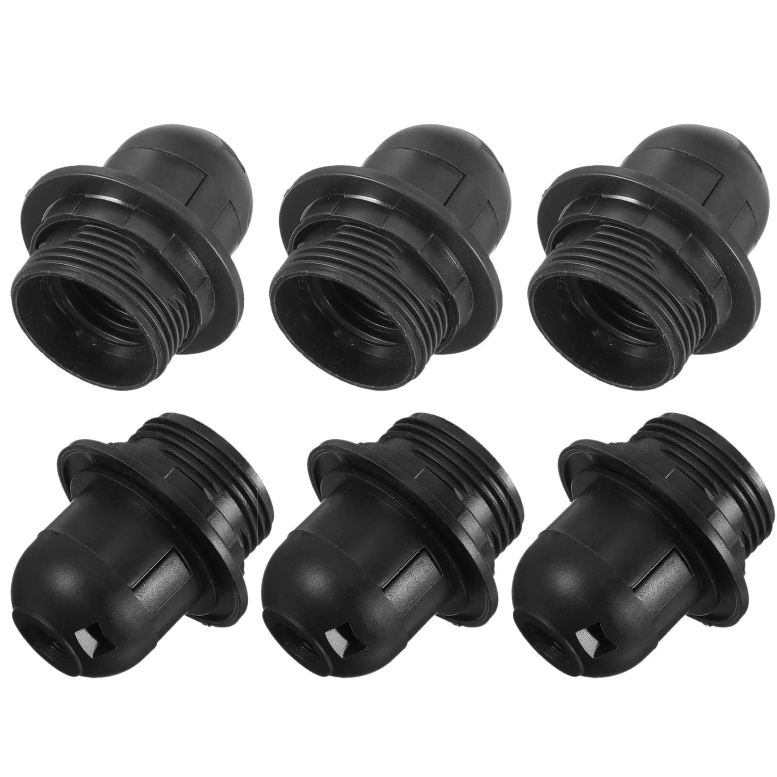 6Pcs E27 Lamp Holder Base Light Socket Plastic Replacement Part For Table Lamp Wall Lamp Lighting Fixture Component Bulb Socket