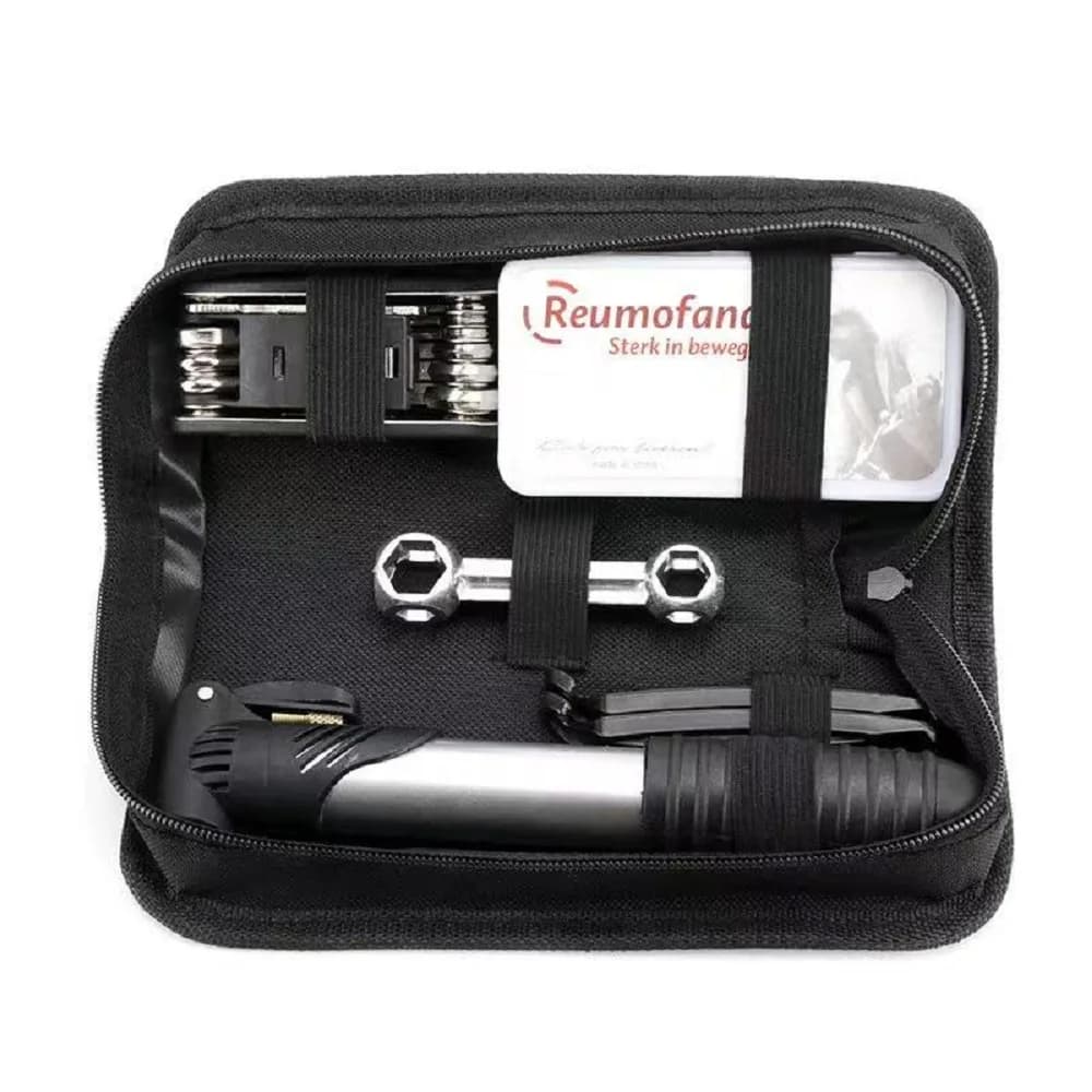 Kit di riparazione biciclette Borsa Pompa Leva patch per pneumatici Attrezzo esterno Kit di riparazione bici da strada Strumenti di riparazione biciclette multifunzionali