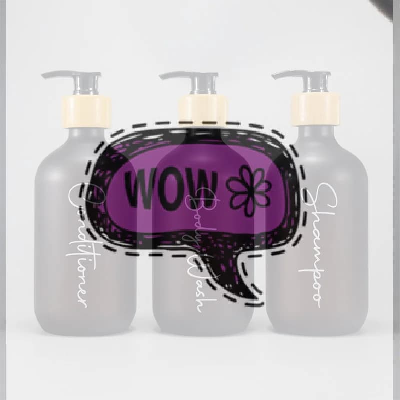 Set dispenser di sapone in plastica, bottiglia per lozione da appoggio, bottiglia vuota ricaricabile per shampoo, bagnoschiuma, balsamo per capelli