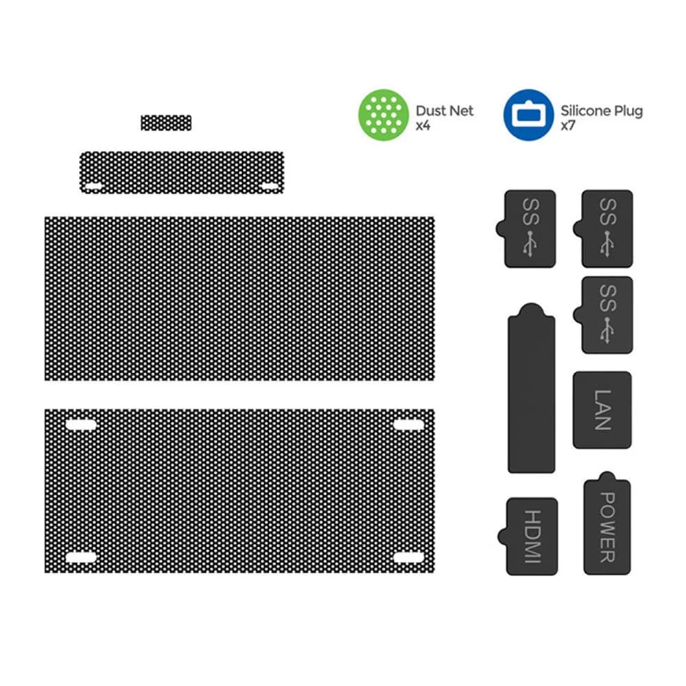 Set Antipolvere DOBE TYX-0669 per Console Xbox Series S, Include 7 Tappi in Silicone + 4 Filtri Antipolvere, Protezione Antipolvere