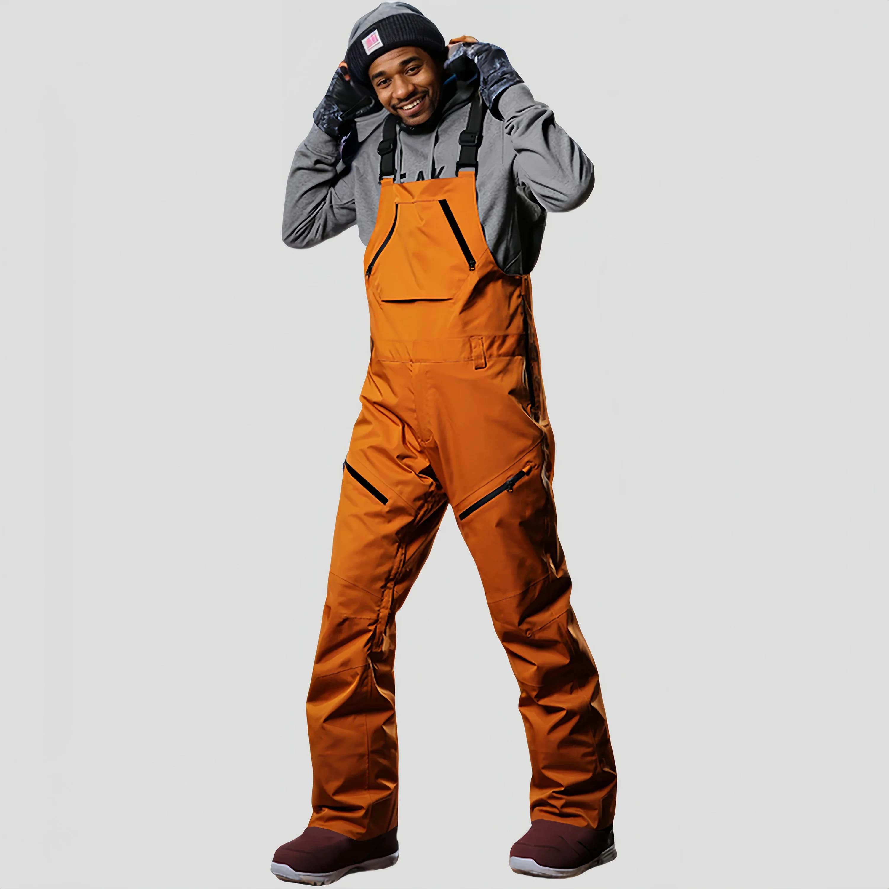 Nuovi pantaloni da sci invernali da uomo tute da sci larghe pantaloni da neve antivento impermeabili da esterno pantaloni da snowboard sportivi con cinturino abbigliamento