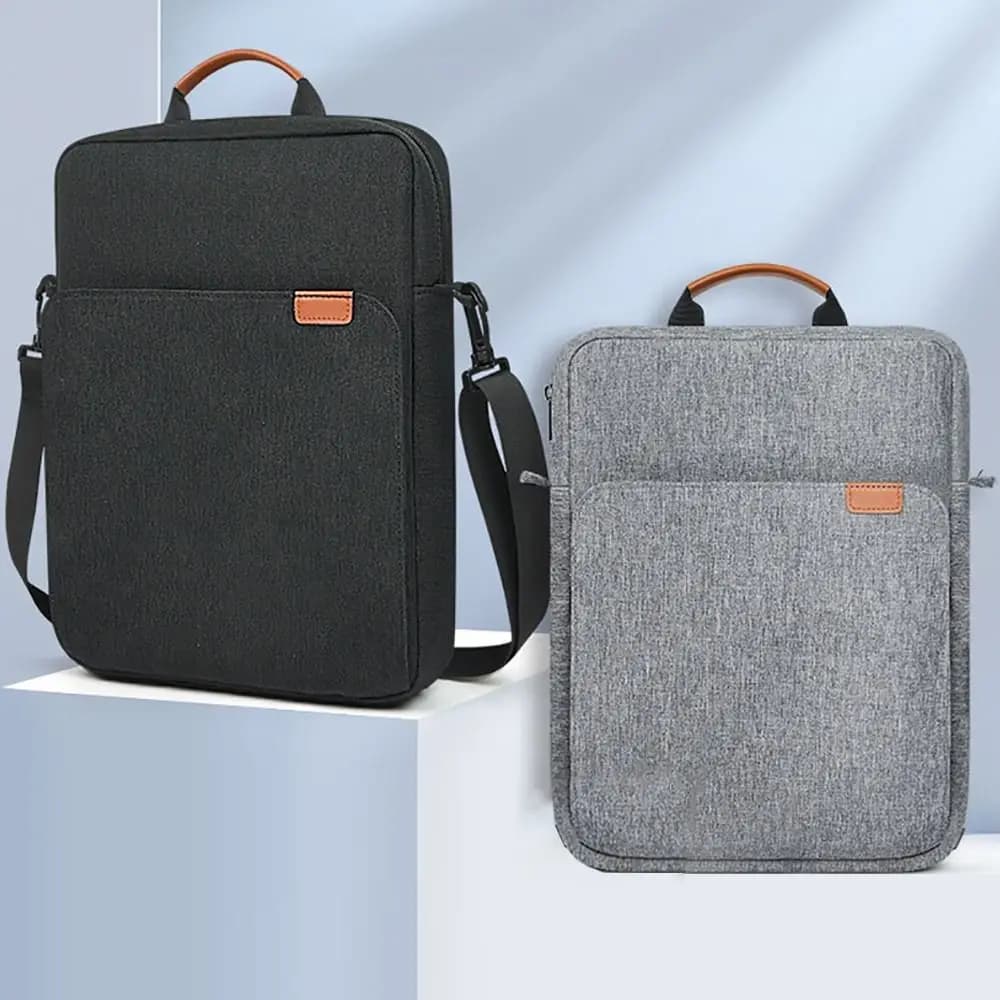 9/11/13.3 inch Tablet Sleeve Case Concealed Hand Strap Universal Shoulder Bag Wear-resistant Shockproof Notebook Case Business
