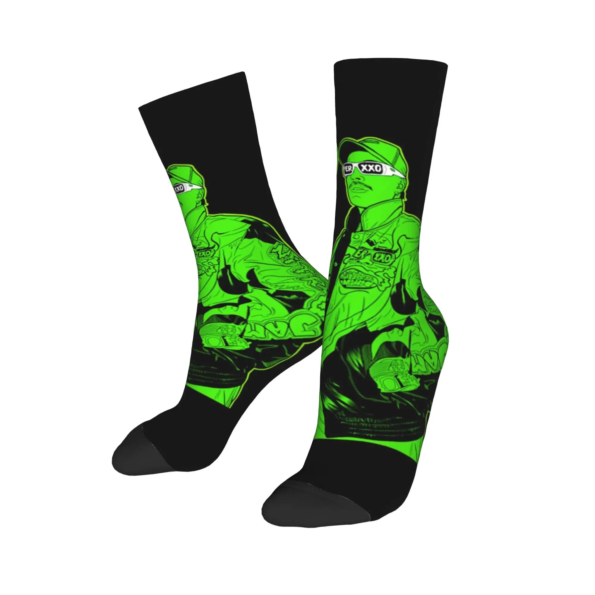 Fashion Men's Socks Casual Feids Ferxxos Rapper Colombia Sock Polyester Sport Women Socks Spring Summer Autumn Winter