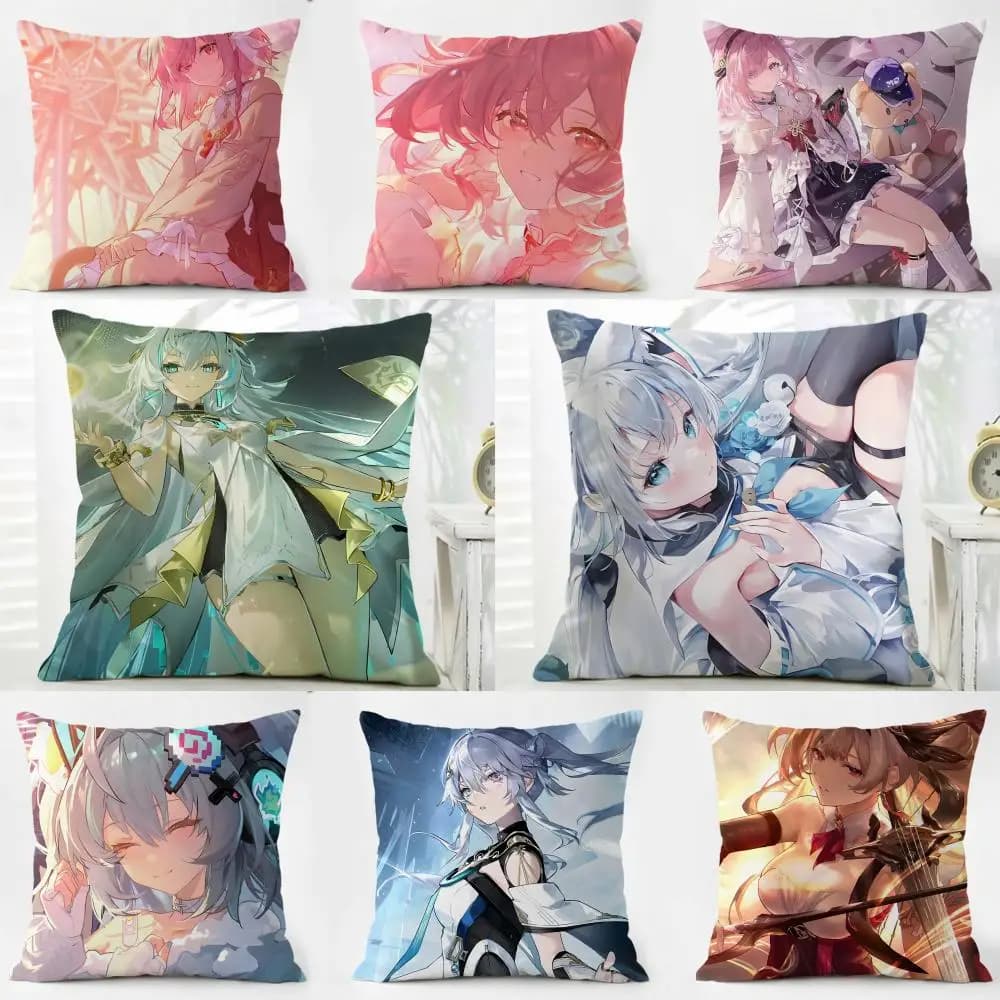 Fodera per cuscino Sci-Fi Action Game A-Aether Gazer, federa lavabile in lino, morbida, per divano, letto, casa, decorazione della stanza