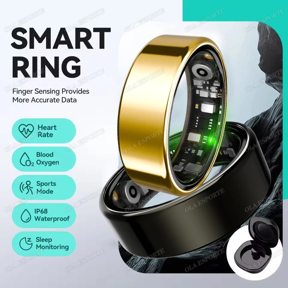 New Intelligent 2026 Ring with GPS, Movement Mode, Remote Camera Control, Cardiaca Frequency, Oxygen in Blood/Pression, Waterproof for Open Sports