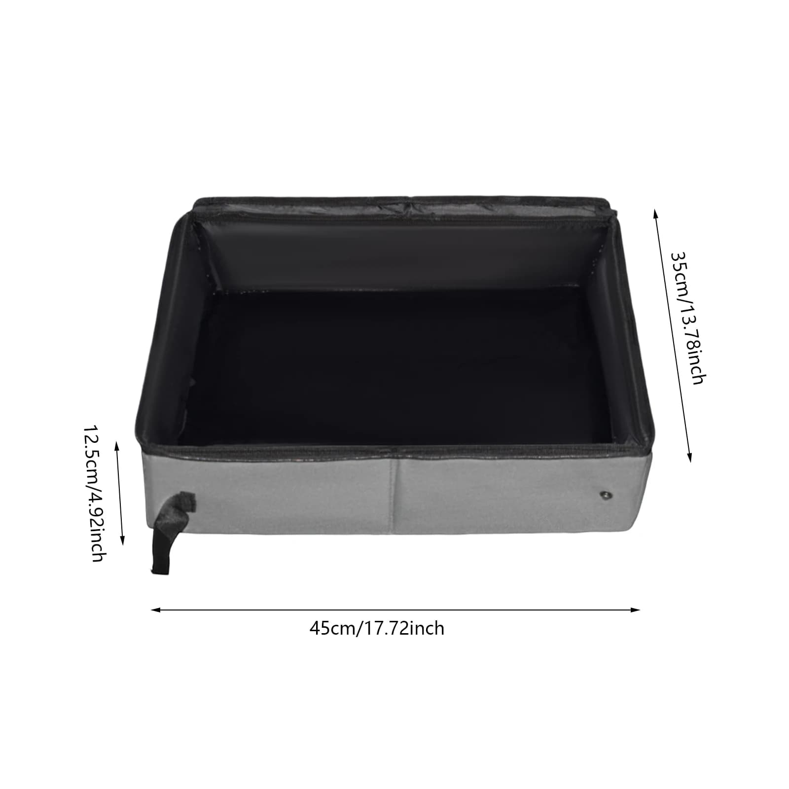 Portable Litter Box for Cats, Cat Travel Litter Box with Lid, Foldable Litter Carrier for Cat, Easy to Carry Pet Cat Supplies for Car Travel Hotel Camping, Kitty Litter Box Includes Scoop Bowl