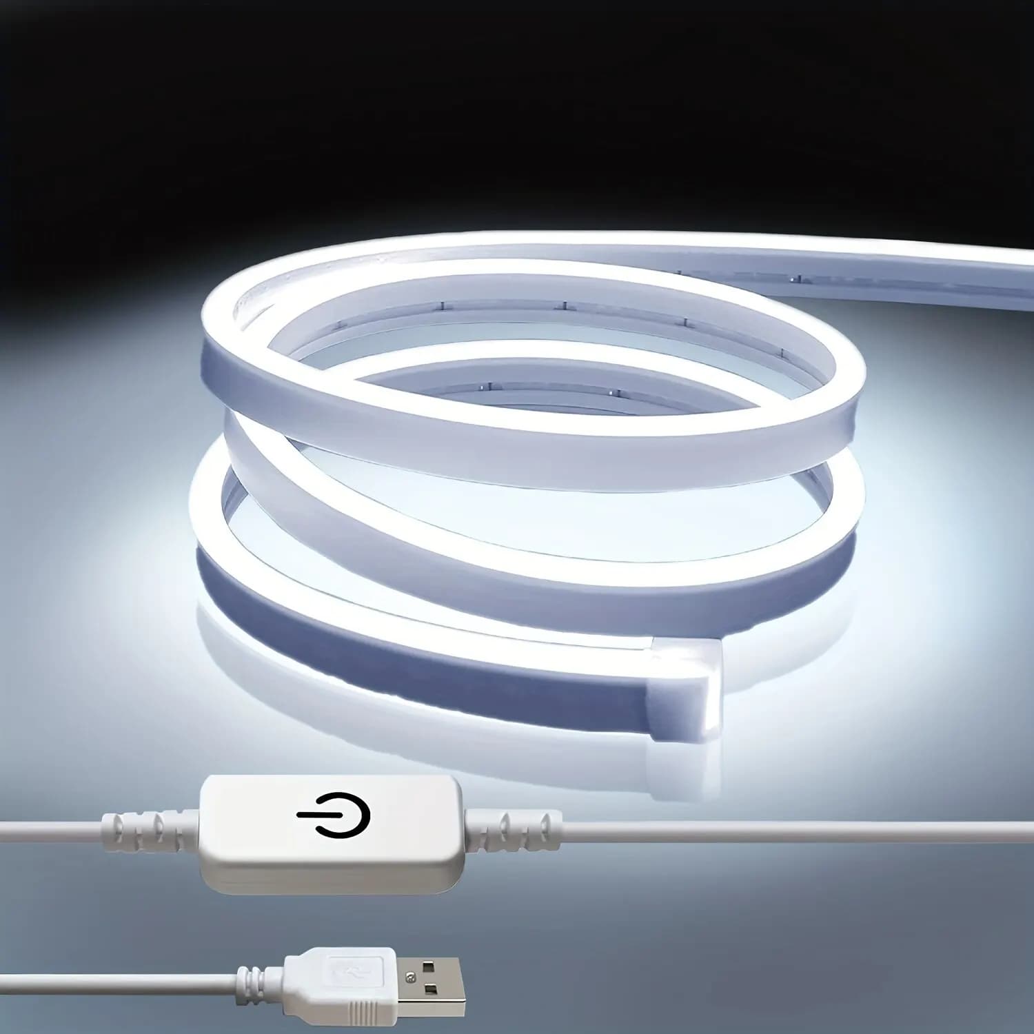 USB Neon Light 1M/2M/3M/5M 5V Led Strip Lights impermeabile flessibile LED NEON Tape Lights per mobiletto del bagno Home Decor Room TV