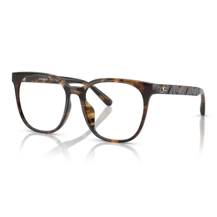 COACH Plate Square Prescription Glasses Unisex Tortoiseshell OHC6267D-5120