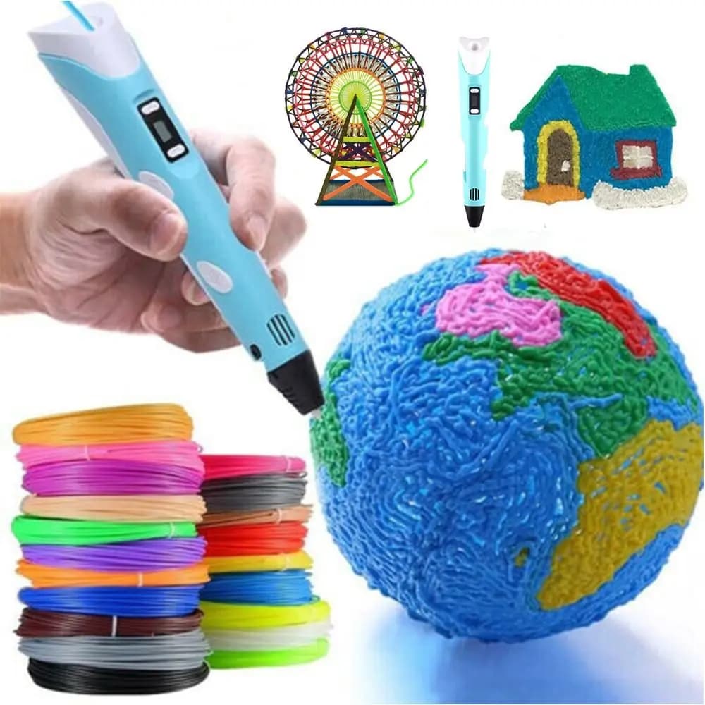Set of 3D Printing Pens Powered via USB, Artistic Printer with 36M PLA Filament, Creative Gift for Children and Adults