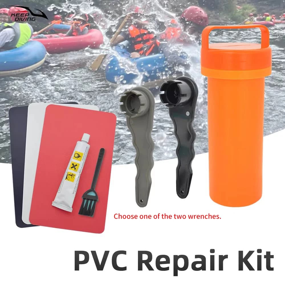 1 Set PVC Repair Kit Stand Up Paddle Board Waterproof Patch Tool Portable Kayak Accessories Storage Bucket Inflatable Boats