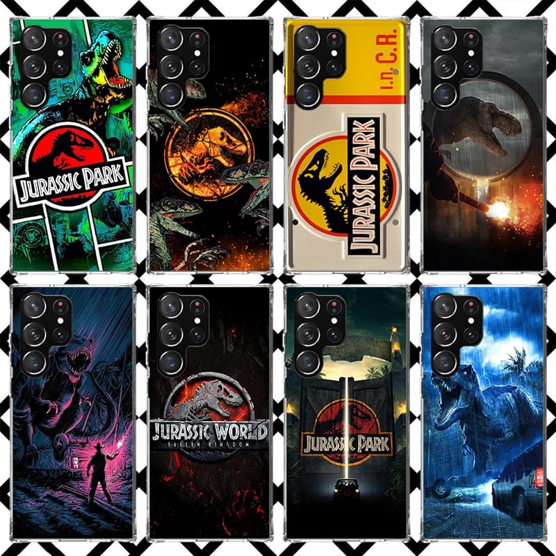 Jurassic Park Dinosaur World Phone Case for Samsung Galaxy S26 S25 Edge S24 S23 Ultra S22 Plus S21 FE S20 + Soft Cover Print Fun