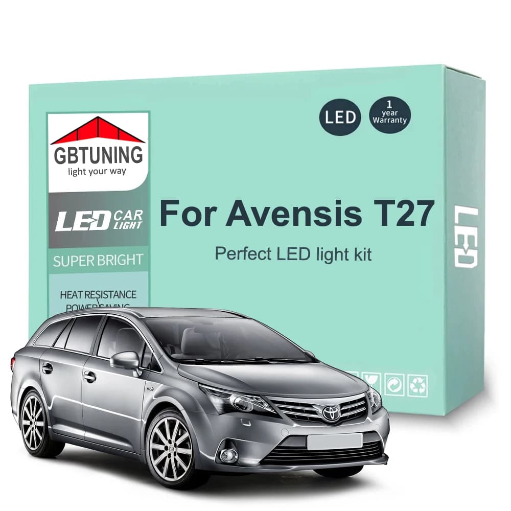 14 pz Auto Accessori Canbus HA CONDOTTO LA Lampadina Interna Per Toyota Avensis T27 2009 2010 2011 2012 2013 2014 2015 2016 2017 2018