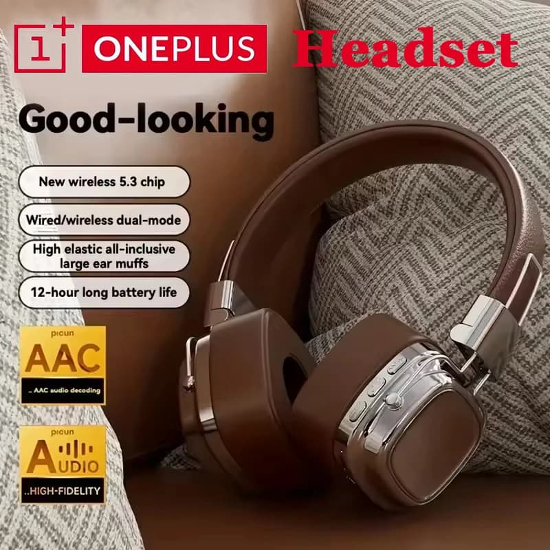OnePlus 5.3 Foldable Wireless Bluetooth Headphones Sports Headphones With Noise Cancellation Headphones Stereo Sounds Over-ear