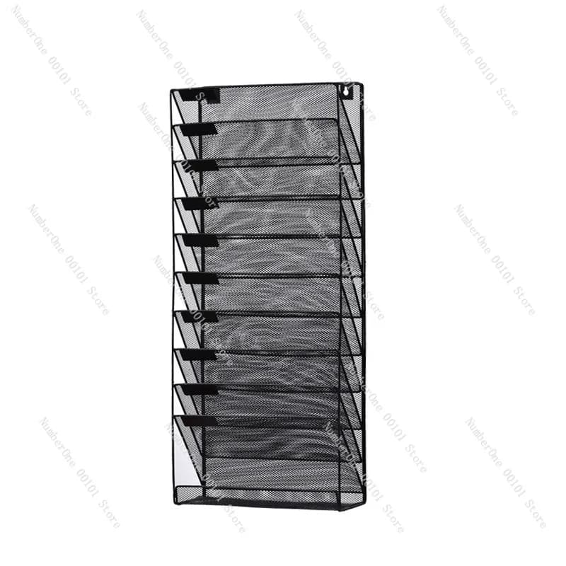 Wall Mounted Multifunctional A4 File Holder Metal Multi Layer Organizer Rack for Office Home Study Classroom Document Folder