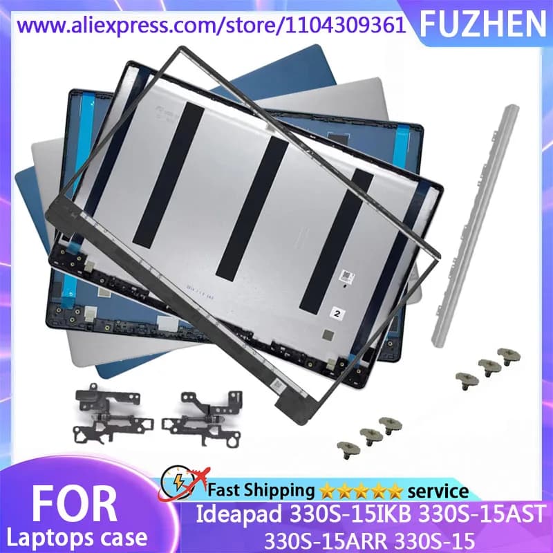 NEW For Ideapad 330S-15 330S-15IKB 330S-15AST 330S-15ARR Laptop LCD Rear Cover/Front Frame/Hinge Cover Silver Blue