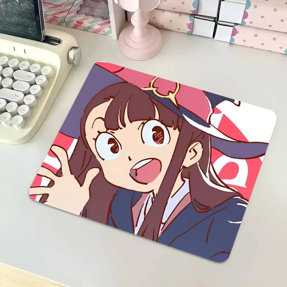 Anime Little Witch Academia Mousepad Small LockEdge Mouse Pad For Gamers Computer Desk Pad Rectangular Anti-slip Rubber