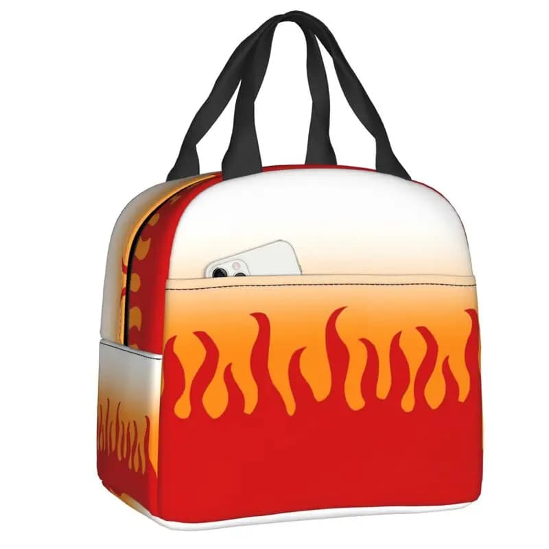 Borsa termica per il pranzo Demon Slayer Rengoku, per viaggi in campeggio, borsa termica portatile, bento box termico, borsa termica per contenitori per alimenti per donne e bambini