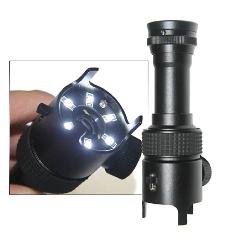 Lente d'ingrandimento illuminata a LED 50X Lente d'ingrandimento per microscopio tascabile Identificazione di giada smeraldo con lampade Bilancia di misurazione Graticule 0,05 mm