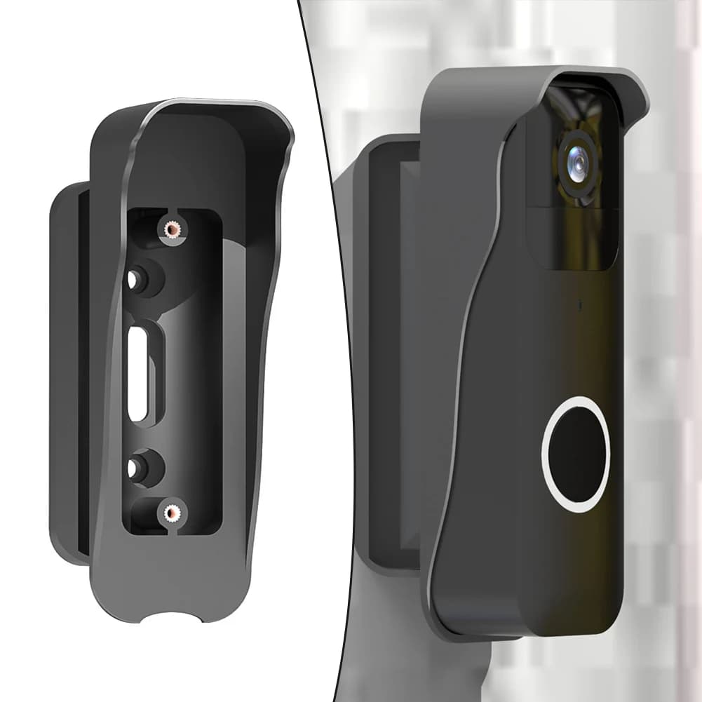 Kit di montaggio regolabile con angolo di montaggio per campanello da 1 pz per telecamera per campanello video Blink parti interfono per montaggio su campanello in plastica nera