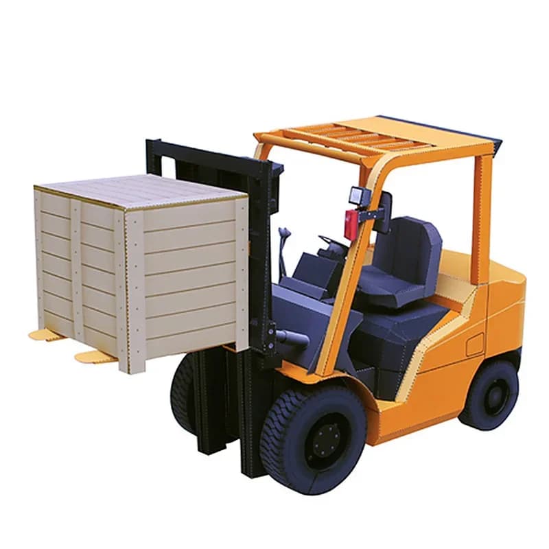 Forklift Industrial Vehicle Folding Handmade 3D Paper Model DIY Papercraft Art Teens Adult Origami Craft Toys ZX-084