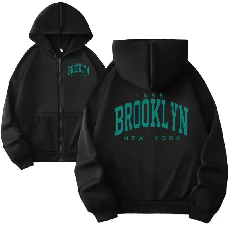 Men's hoodie jacket, printed zipper jacket casual sports jogging men's cardigan sportswear 2025