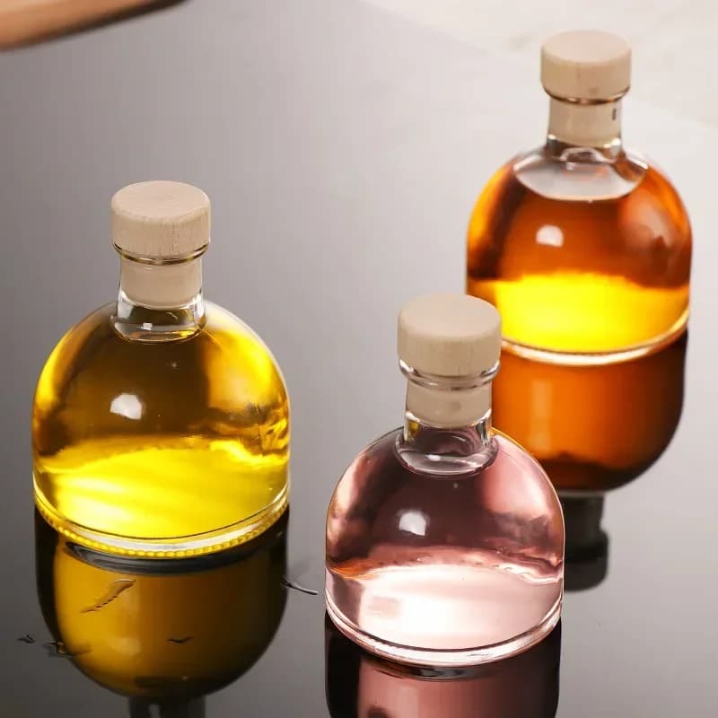 Small Size 100ml Round Shape Leadless Whiskey Glass Decanter